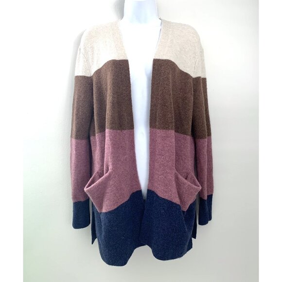NWT Madewell Size XS Colorblock Open Cardigan Merino Alpaca Wool Blend Very Soft - Picture 3 of 5
